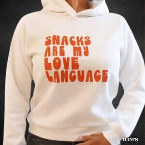 SHEIN | Snacks Are My Love Language Hoodie | Youth XXL Fits Adult Small